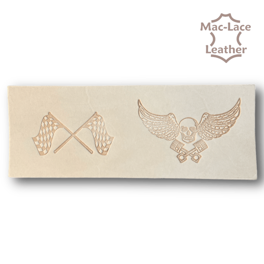 Embossed Wallet Back - Skull & Wings
