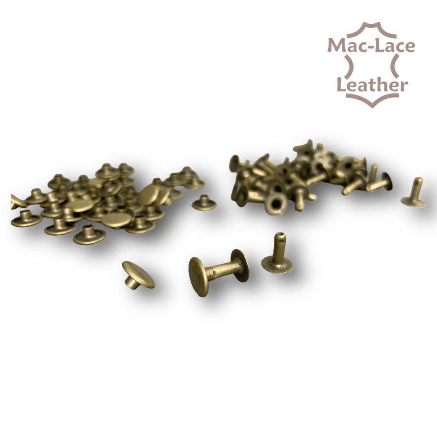 10mm Single Cap Rivet Antique Brass Pack of 1000