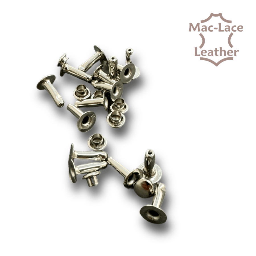 10mm Single-Cap Rivet Nickel Pack of 100