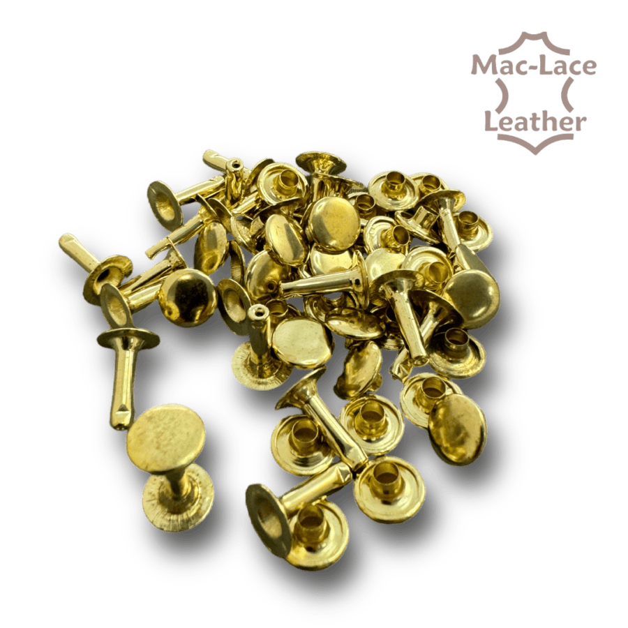 12mm Single-Cap Rivet Brass Pack of 100