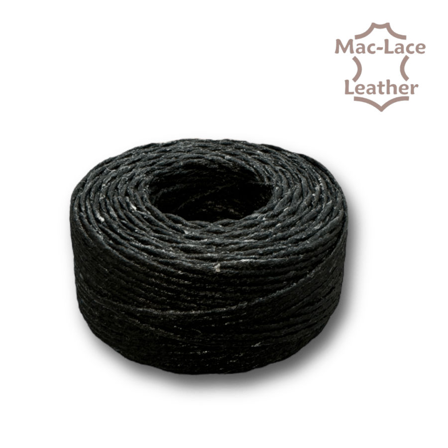 5-Cord Black Waxed-Linen Thread 25 Yards