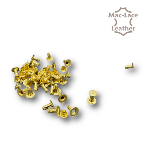 7mm Single-Cap Brass Rivets Pack of 100