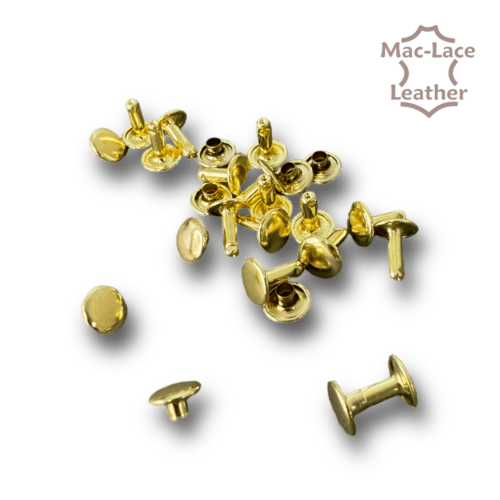 Brass Double-Cap Rivet 10mm Pack of 100