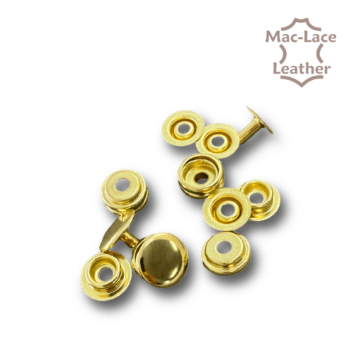 Brass Long Press Studs Pack of 10