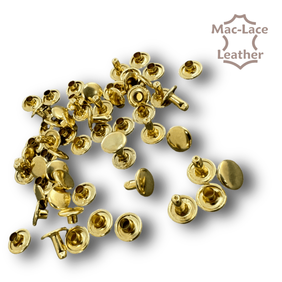 Double-Cap 8mm Rivet Brass Pack of 2000