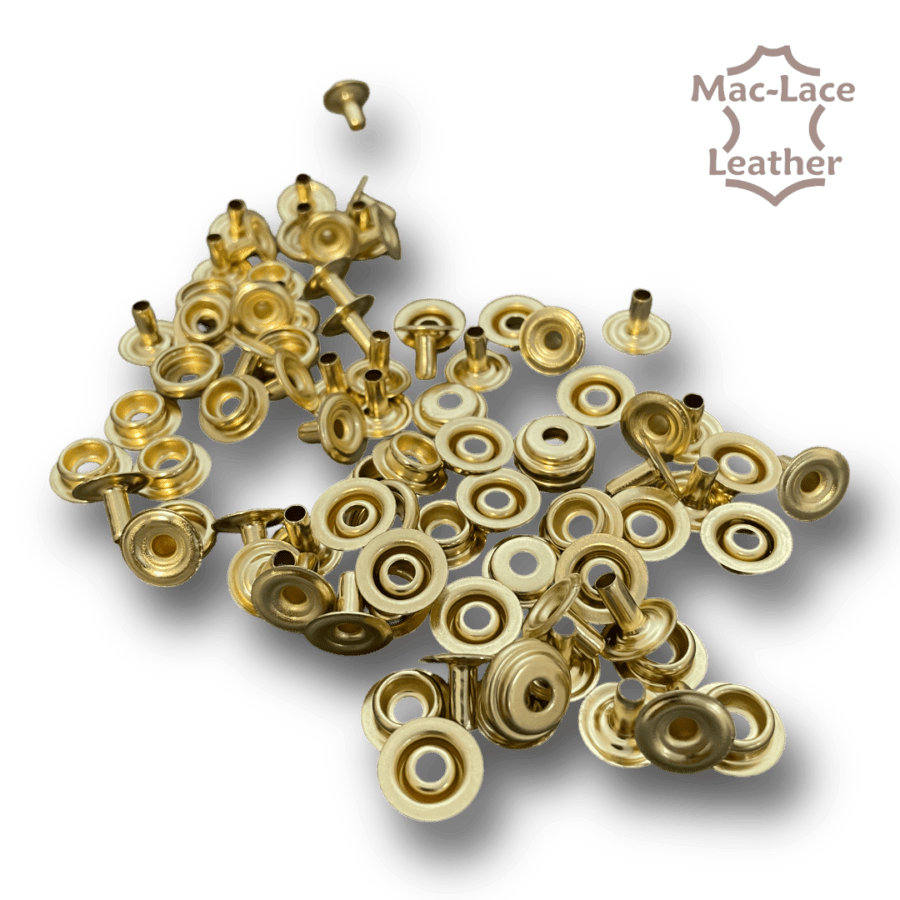 Long Press Studs Brass Pack of 100