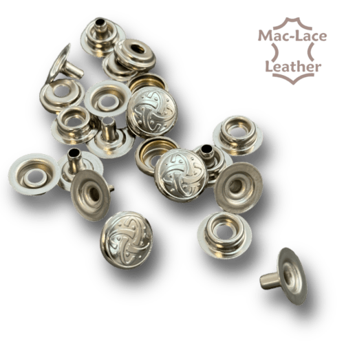 Regular Celtic Press-Studs Nickel Pack of 10