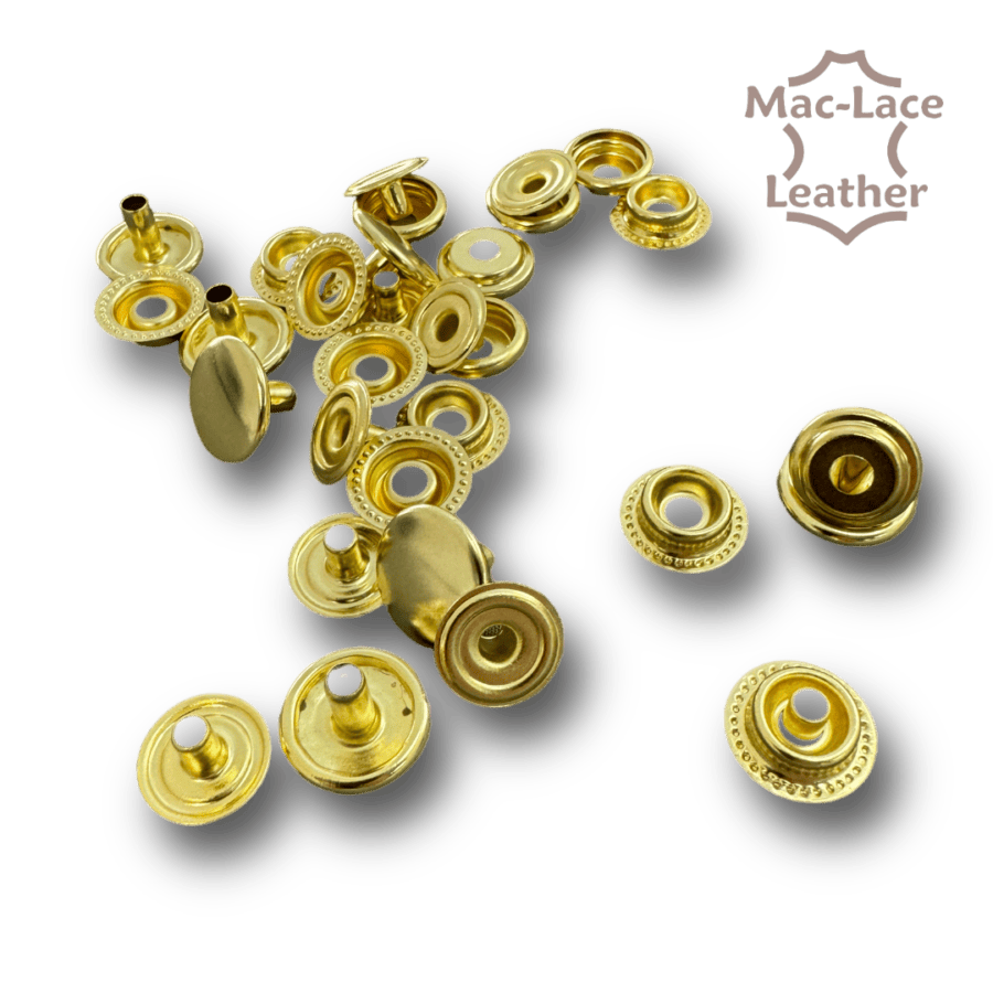 Regular Press Studs Brass Pack of 10