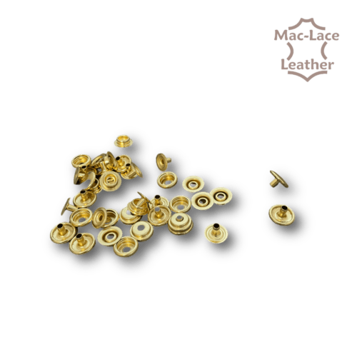 Regular Press Studs Brass Pack of 100
