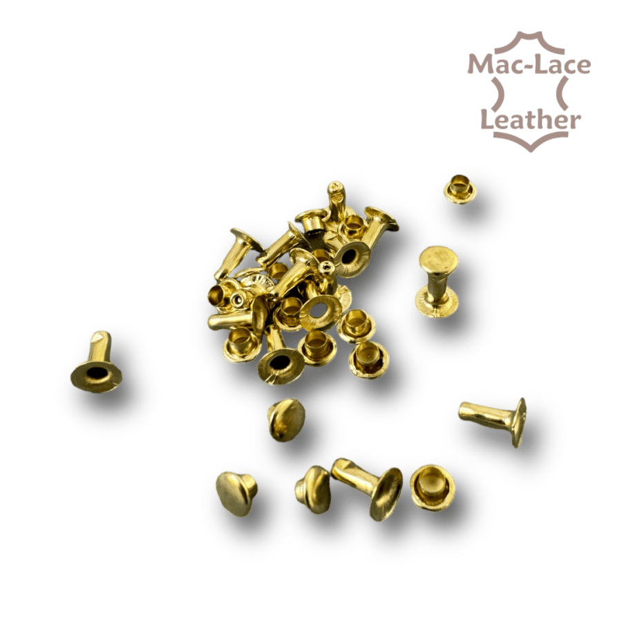 Single-Cap Rivet 8mm Brass Pack of 100