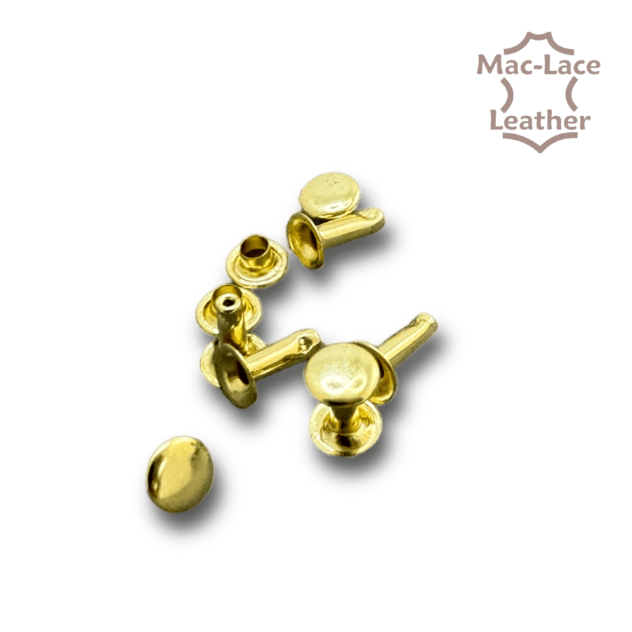 Single-Cap Rivet Brass 10mm Pack of 100