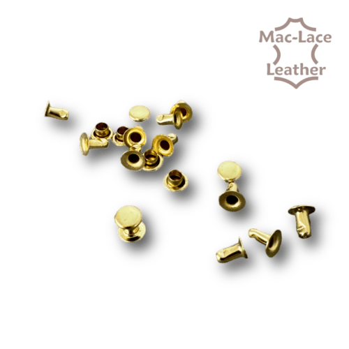 Single-Cap Rivets 5mm Brass Pack of 100
