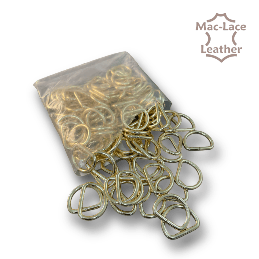 25mm Gold D-Rings Non-Welded
