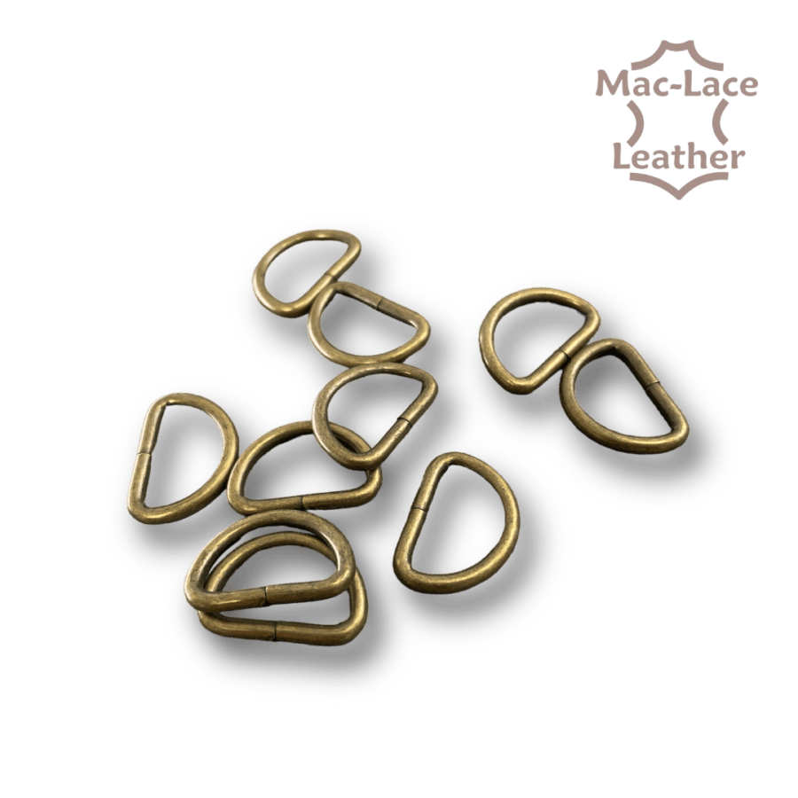 Non-Welded 20mm Antique D-Rings Pack of 10
