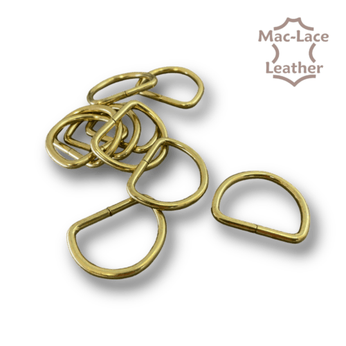 Non-Welded 32mm Gold D-Rings Pack of 10