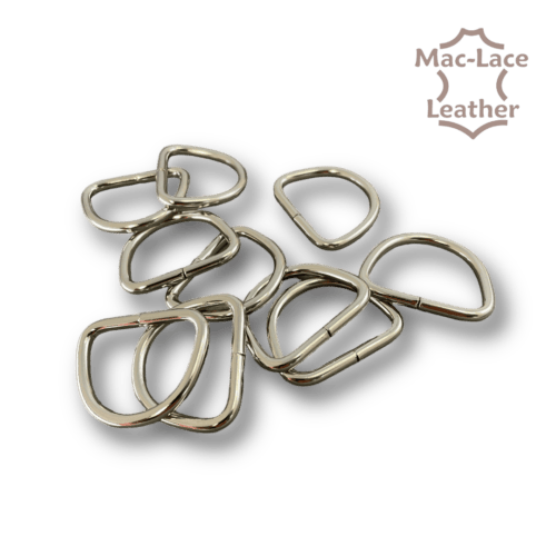 Non-Welded 32mm Nickel D-Rings Pack of 10