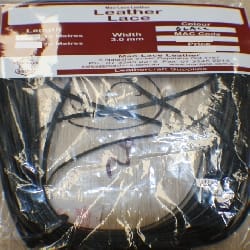 5mm Leather Black Lace x 10m