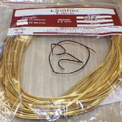 Leather Lace 3mm Gold x 10m