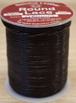 Round Brown Leather Lace 1mm