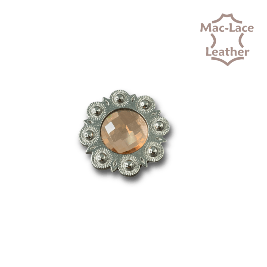 Concho Round with Crystal-Rose