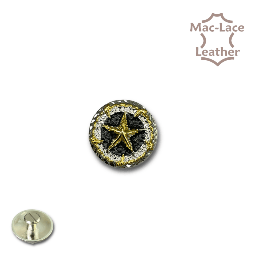Concho Star 25mm Nickel & Brass