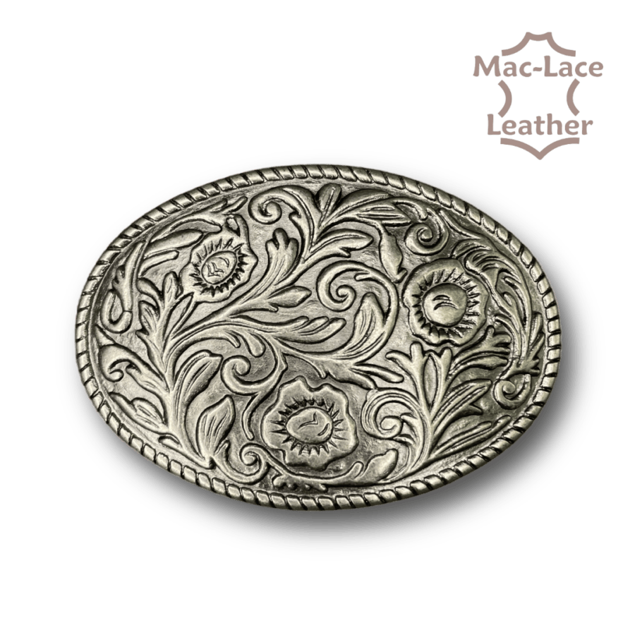 Trophy Buckle Silver Floral