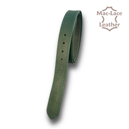 38mm Leather Belt-Blank Buff-Green Finish