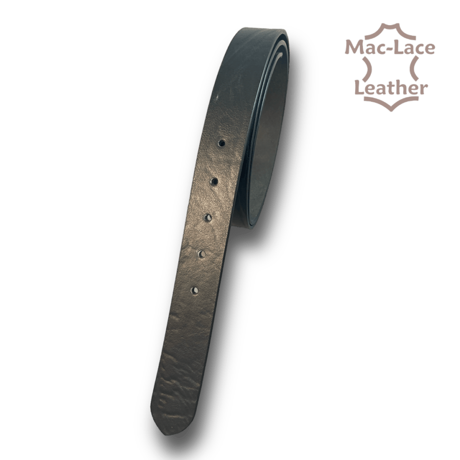 32mm Leather Belt-Blank Black-Mustang