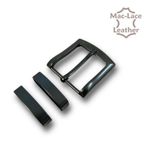 38mm Matt-Black Buckle with Double-Keepers