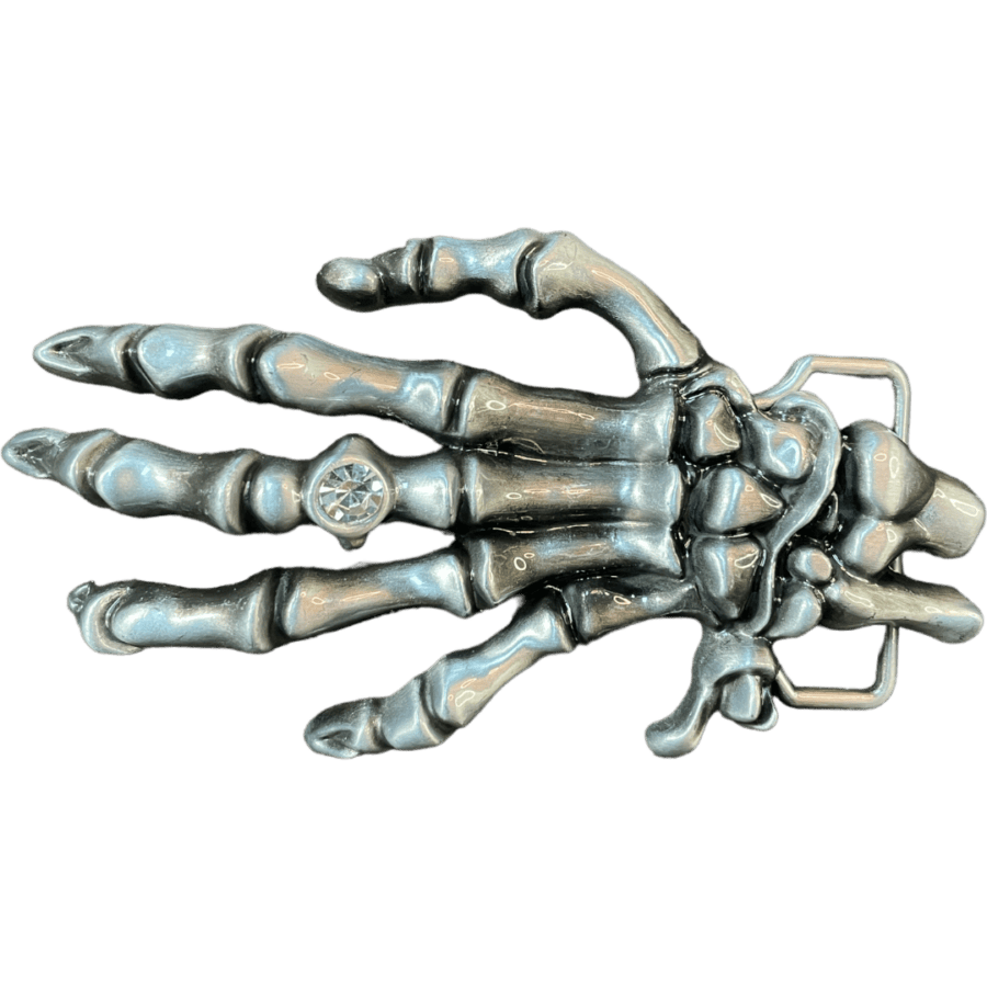 Trophy Buckle - Diamond Finger Skelton Hand
