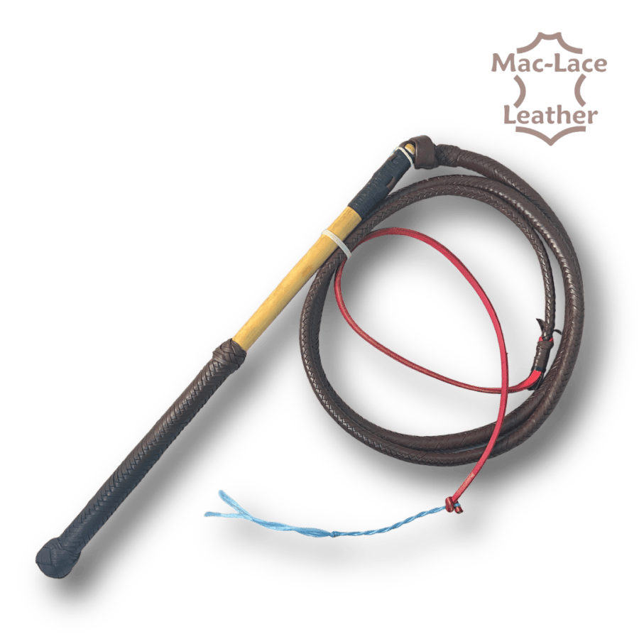 Australian Stock Whip 6ft Dark Brown