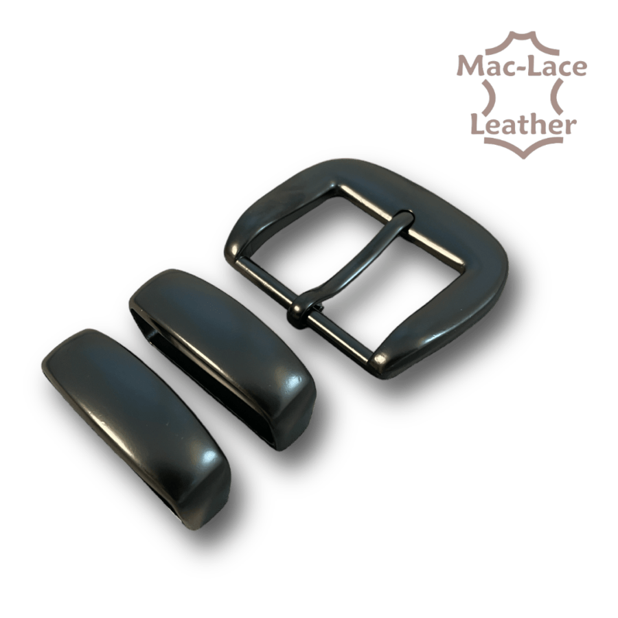 Matt-Black 38mm Buckle with Double-Keepers