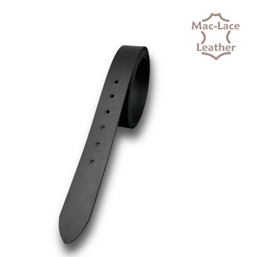 Chrome Buffalo Leather Belt Blanks Matt Black