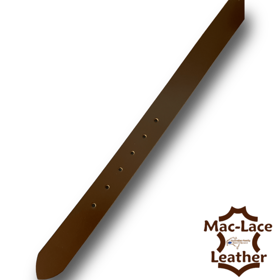 Buffalo Leather Belt-Blanks Gloss Brown