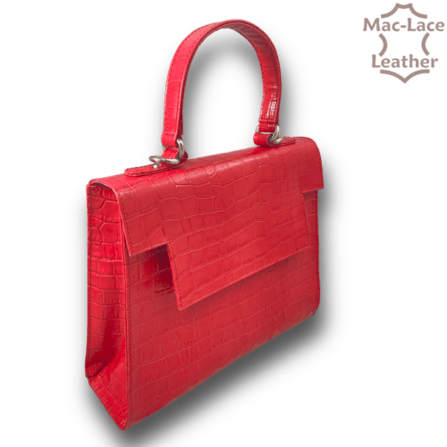 Leather Luxury Red Handbag by Mac-Lace Leather in QLD