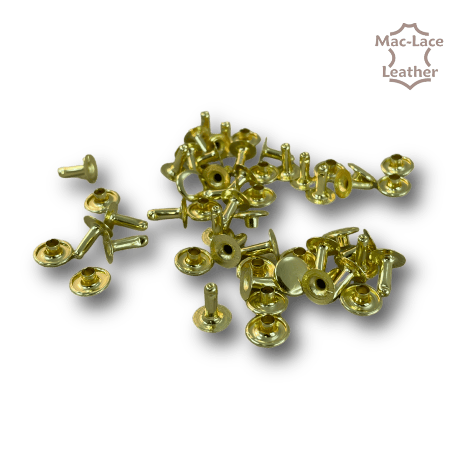 Single Brass Cap Rivet 10mm