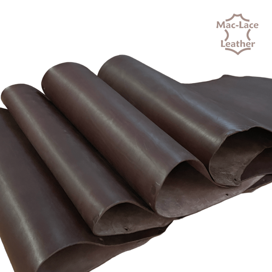 MAC4934-Safari Harness Leather Sides Rustic Choc- 5mm