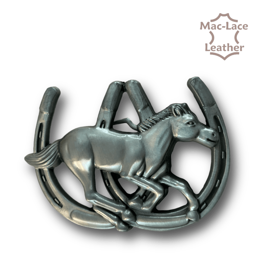 Trophy Buckle - Running horse with Hooves.