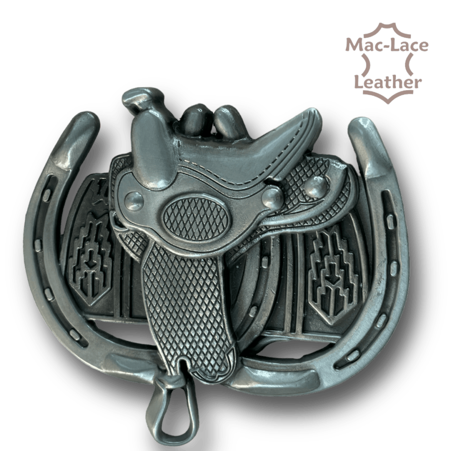 Trophy Buckle-Saddle Up Antique Nickel