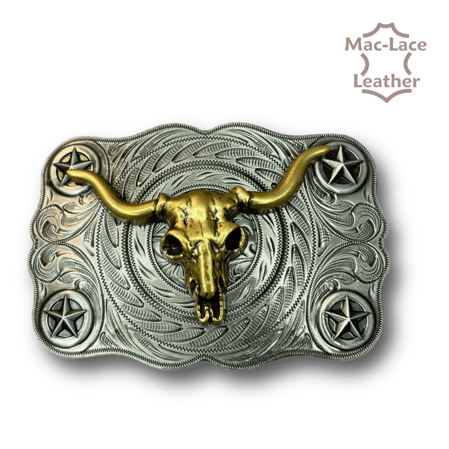 Trophy Buckle - Longhorn Buckle Antique Nickel
