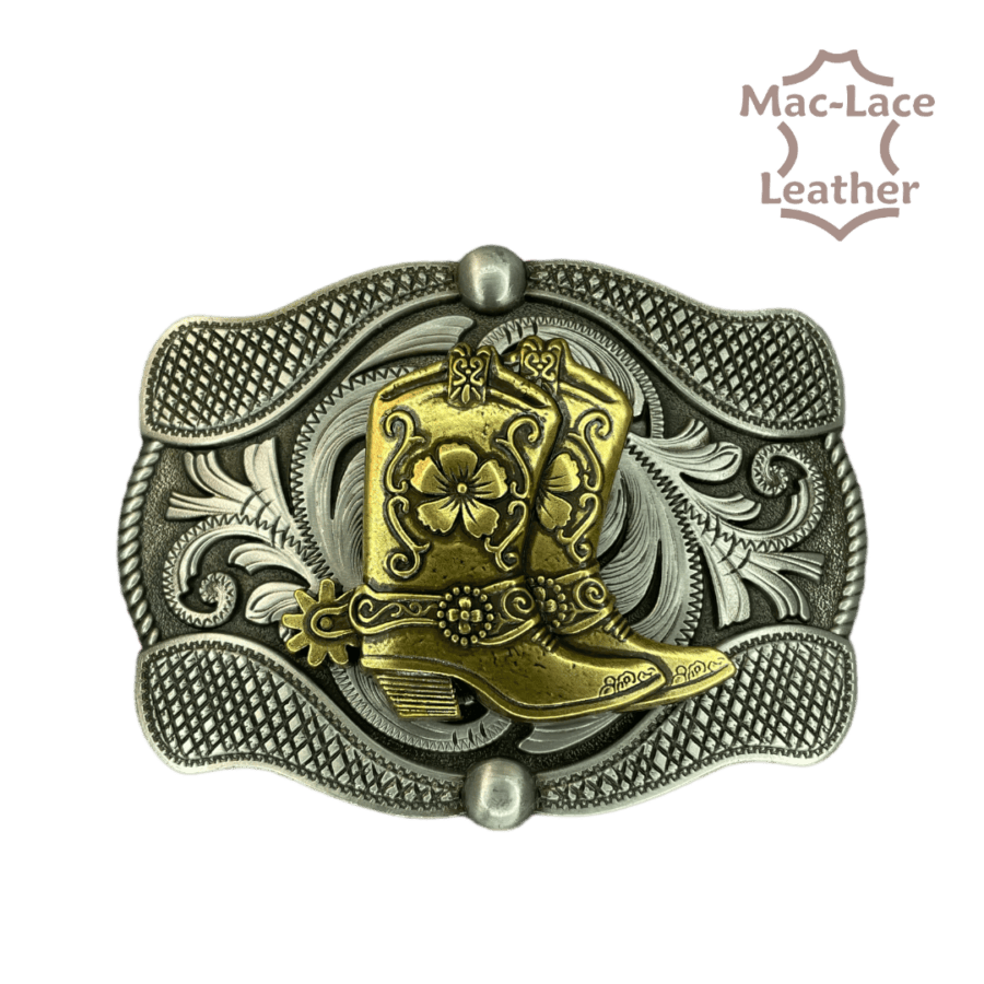Trophy Buckle - Cowboy Boots Brass