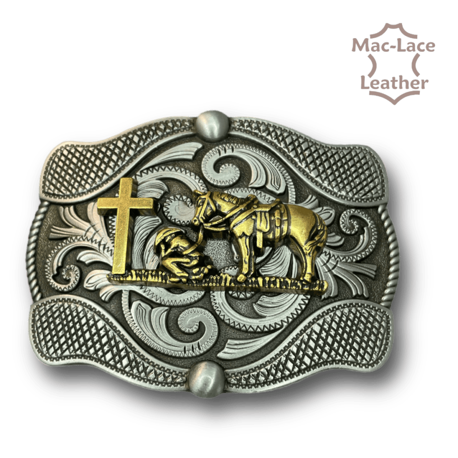Trophy Buckle - Respect antique Brass/Nickel Buckle