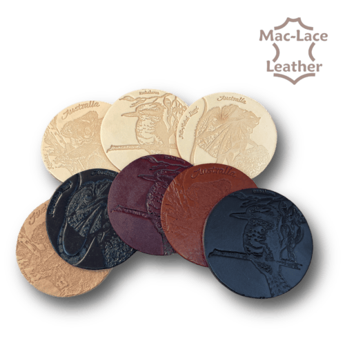 Leather Stamp-Coasters Australian Wildlife