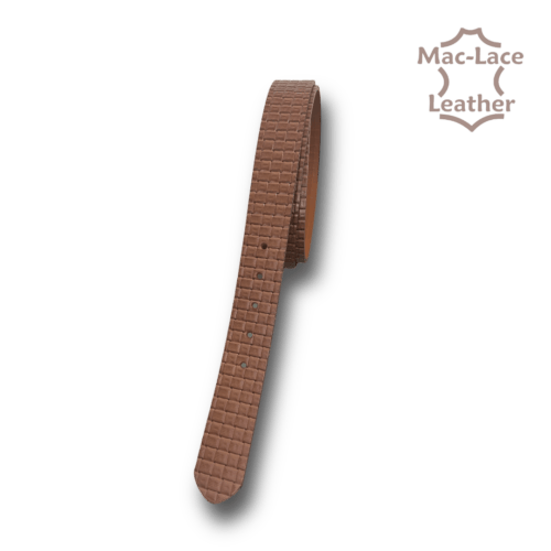 38mm British-Tan Embossed Belt-Blank