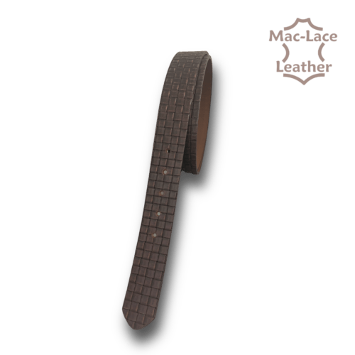 38mm Medium-Brown Embossed Belt-Blank