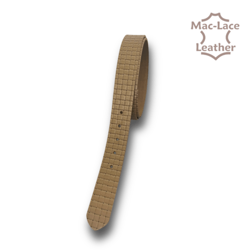 38mm Natural-Tanned Embossed Belt-Blank