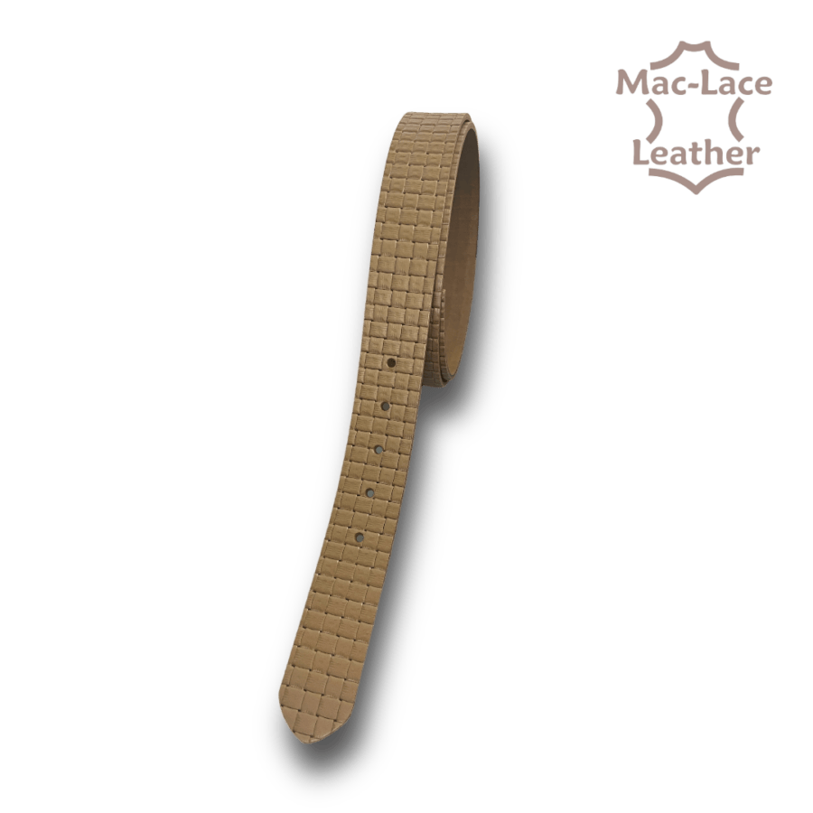 38mm Natural-Tanned Embossed Belt-Blank