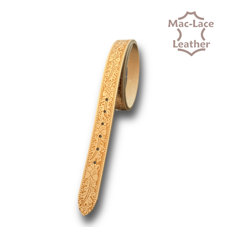 Embossed-Belt Natural Acorn Design