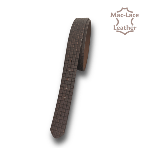 38mm Long Medium-Brown Embossed Belt-Blank