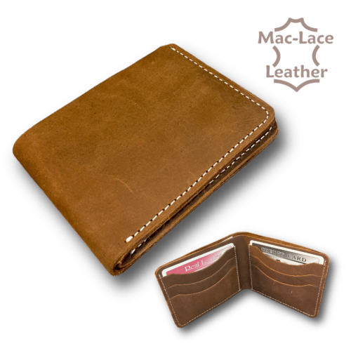 Mens Light-Brown Leather Wallet